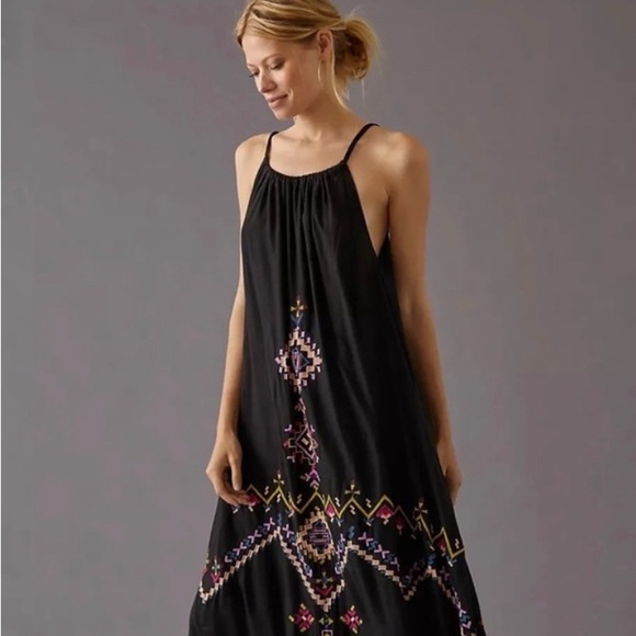 Anthropologie Dresses & Skirts - COPY - NWT Anthropologie embroidered halter dress with pockets size small